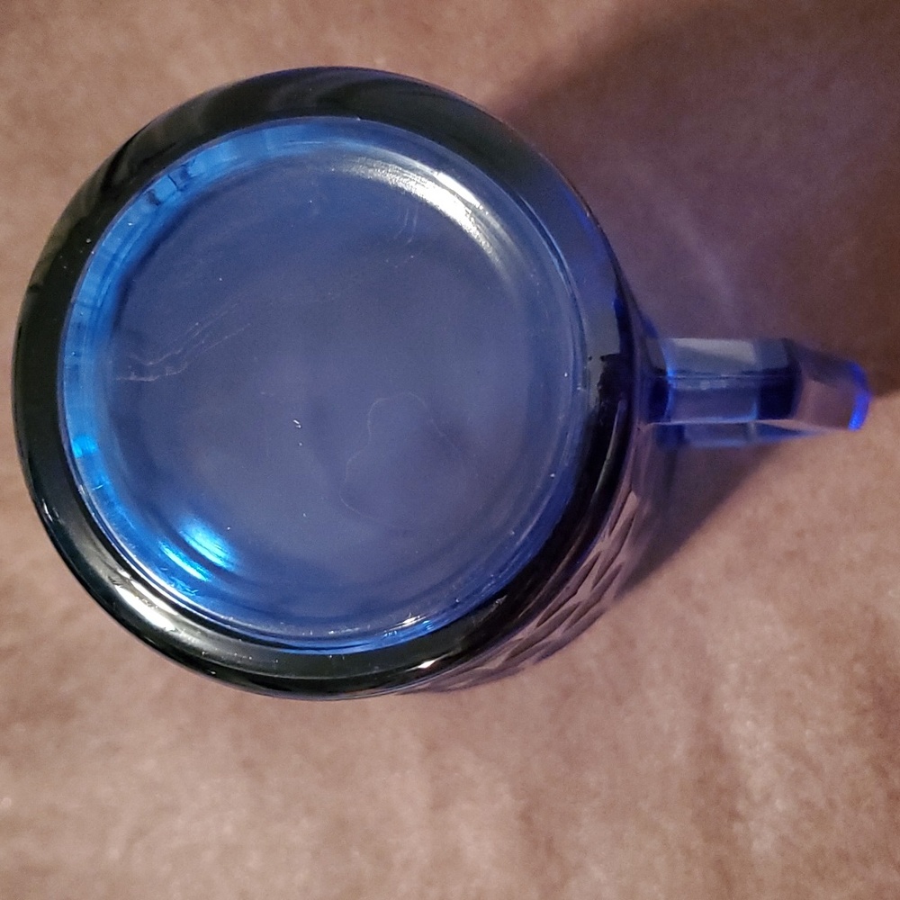 Antique 1930's Shirley Temple Hazel Atlas Cobalt Blue Depression Glass - Picture 4 of 8